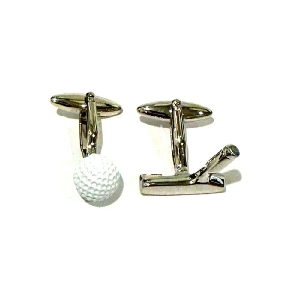 Golf Ball & Putter Cufflinks Cuff Links